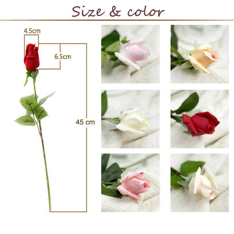 Wedding Decorations 12pcs/Lot Rose Latex Artificial Flowers Floral Silk Real Touch Rose Flowers Home Birthday Party Bouquet