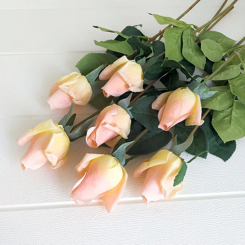 Wedding Decorations 12pcs/Lot Rose Latex Artificial Flowers Floral Silk Real Touch Rose Flowers Home Birthday Party Bouquet