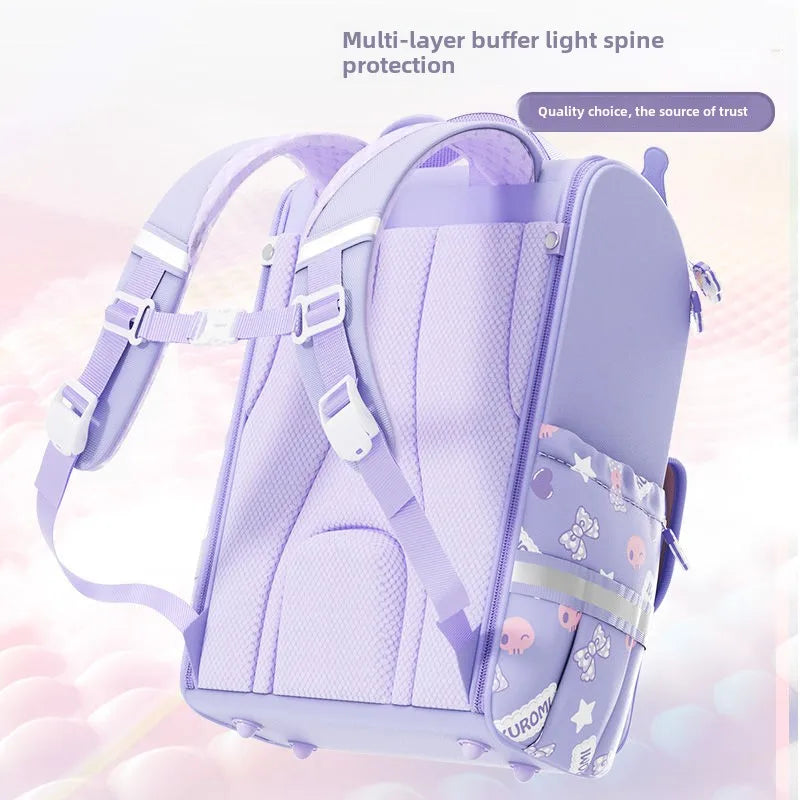 Cute Sanrio cartoon My Melody Kuromi Hello Kitty backpack Student large capacity spine protection and burden reduction backpack