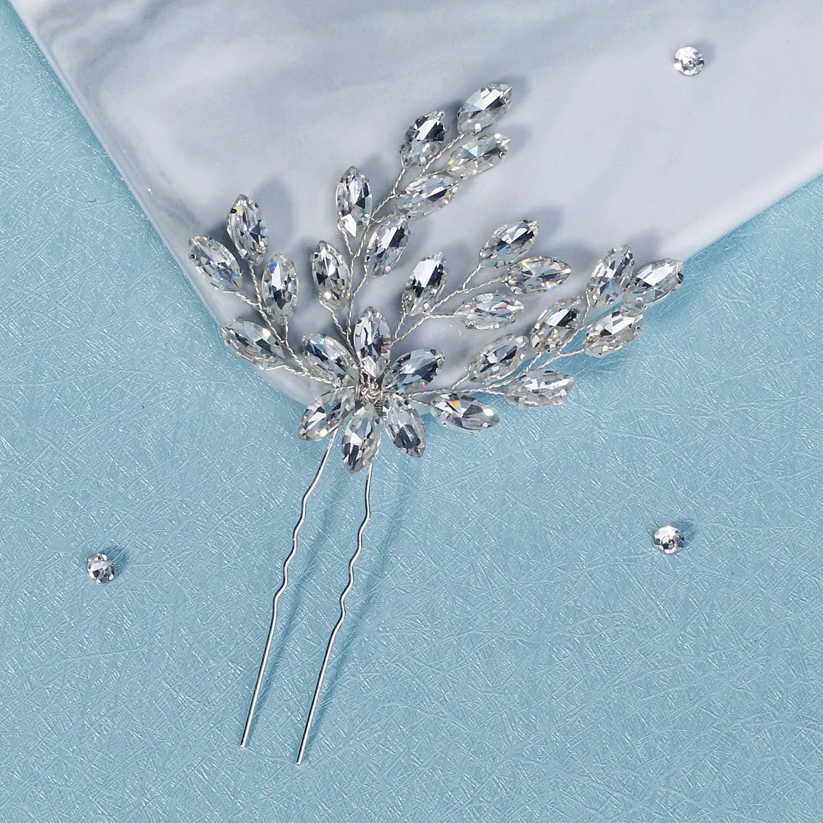 Fashion Pearl Rhinestone Flower Hair Pins barrette Bride Wedding Jewelry Accessories Hair Clips Headpiece For Women