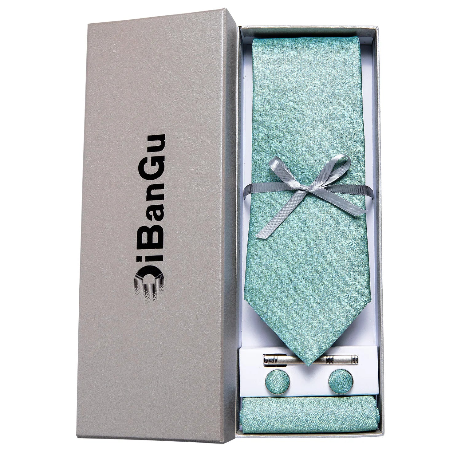 Solid Black Plaid Men's 8cm Polyester Neck Tie Handkerchief Cufflinks Set with Gift Box Tie Clip Birthday Anniversary Gift