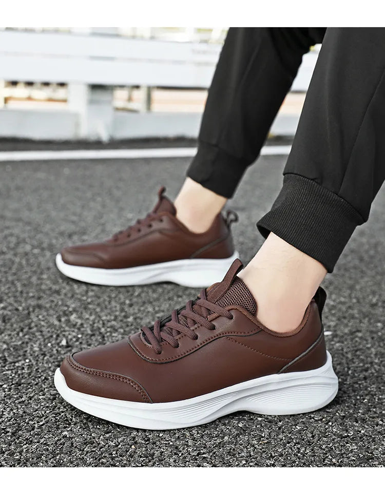 Women Men Shoes 2024 Autumn PU Leather Men's Sneakers Non-slip Casual Footwear Trainer Men Tenis Masculino Zapatillas Hombre