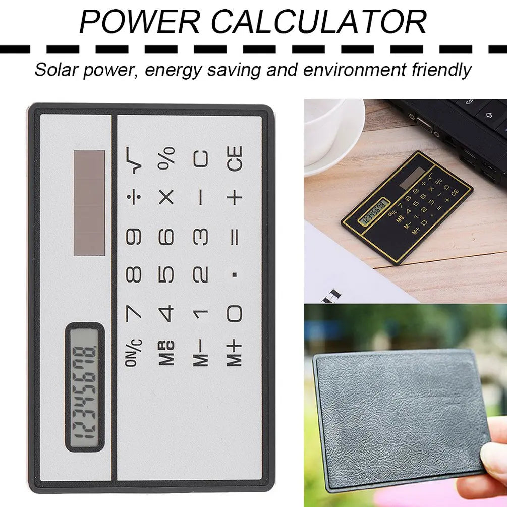 with Touch Screen Credit Card Design Mini Size Portable Slim Computer Solar 8 Digit Calculator Slim Solar Calculator