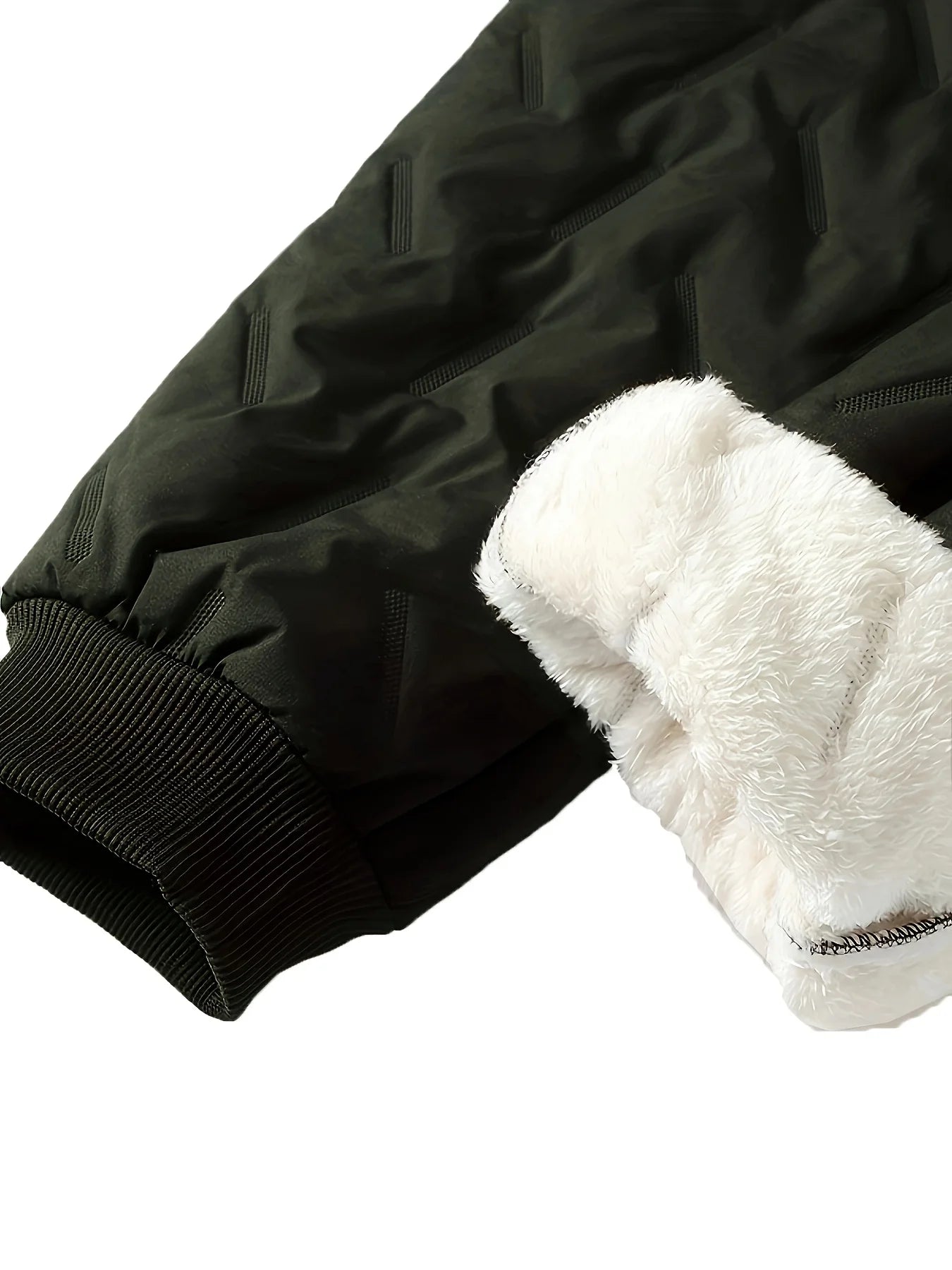 Winter Plush Pants for Men's Thickened Windproof Pants for Lamb Velvet Cold-proof and Warm Men's Casual Pants Baggy Gift