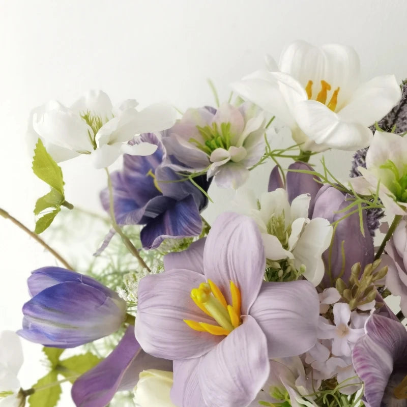 Ins Sle Purple Pink Handheld Flower Bouquet Artificial Flowers Wedding Photoaphy New Bride Home Decoration Arrangement