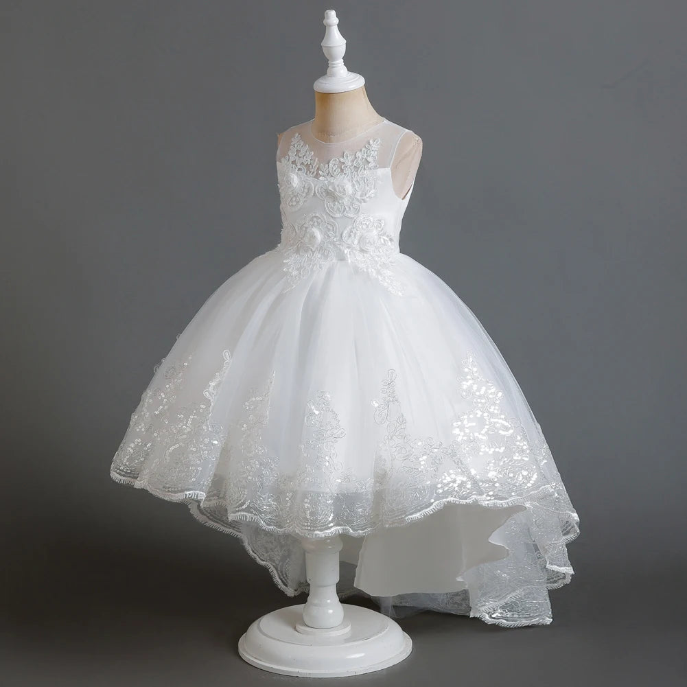 A train skirt Girl'S Sleeveless dresses  Tails Show dress Princess dress