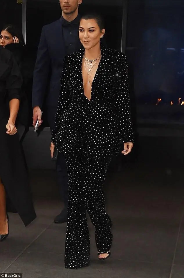 Red Carpet Women Blazer Suits Full Crystal Beads Street Power Outfits Evening Party Pants Suits Wedding Wear 2 Pieces