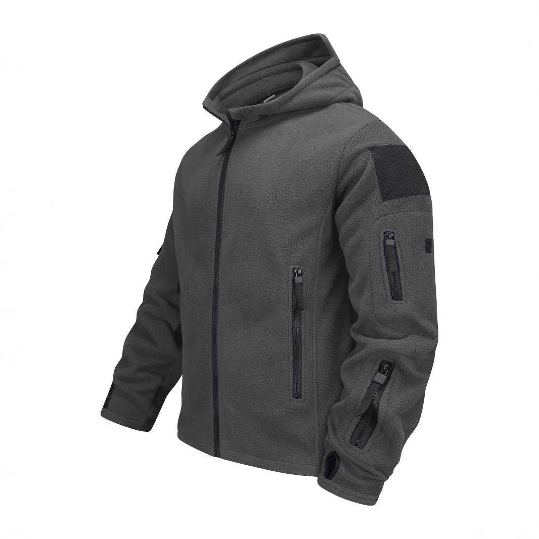 Men's Winter Warm Fleece Wool Windproof Waterproof Hiking Jacket Outdoor Hooded Ski Mountaineering Jacket