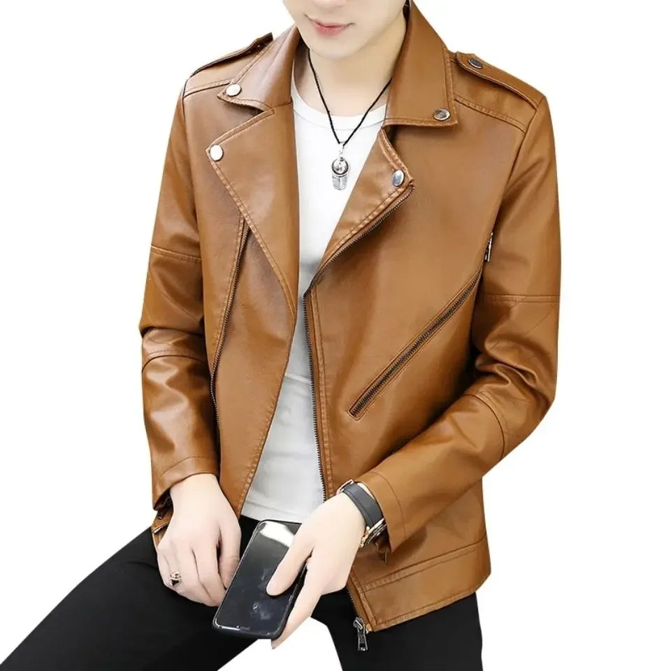 Men's Suit Jackets New In Coat Casual Spring Clothes Fashion 2025 Male Leather Blazer Original Trendy Fashionable Elegant Loose