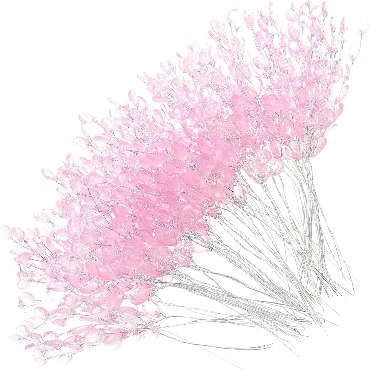30/50pcs Artificial White Crystal Acrylic Water Droplet Handmade Wedding Bridal Bouquets Wreath Table DIY Gift Decor Accessories