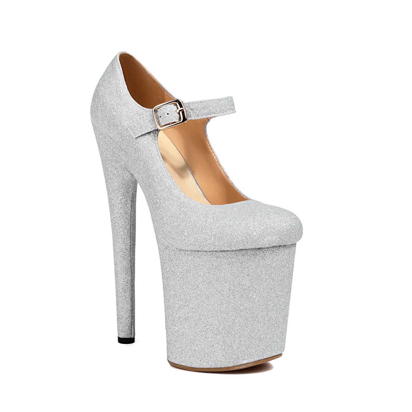 20CM/8Inch Super High Heels Buckle Strap Women Pumps Size 34-43 Fashion Platform Nightclub Stage Shoes Pole Dance Stripper Heels