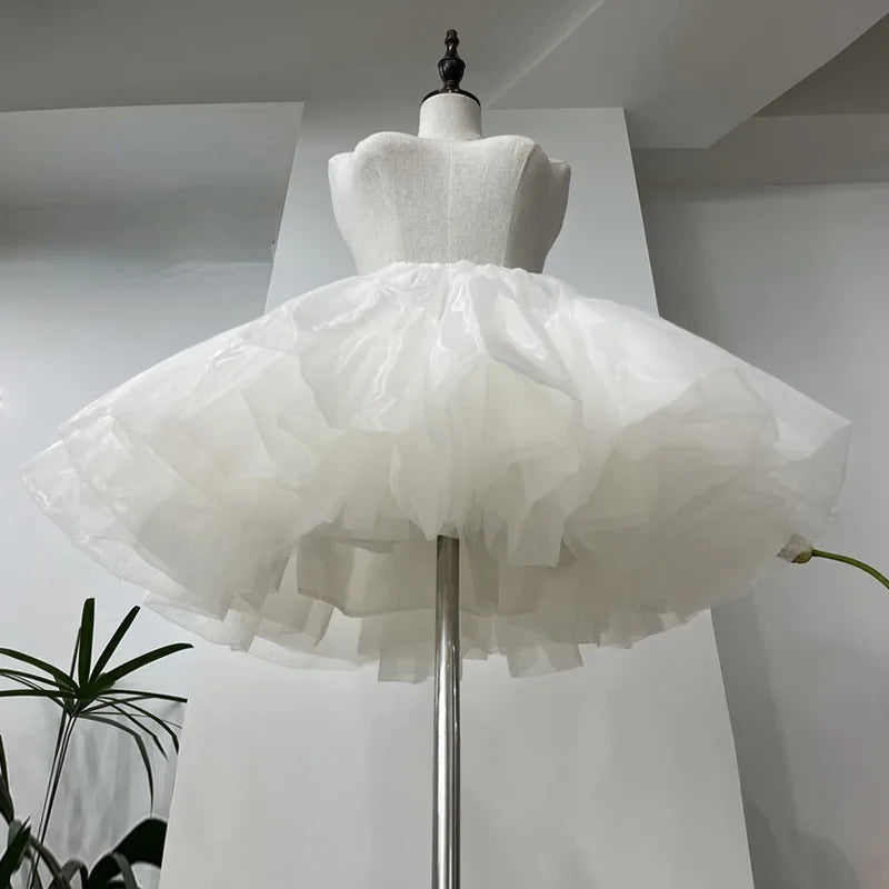 Fashionable Black Four Layers Puffy Petticoat Women's Mesh Skirt Party Performance Skirt
