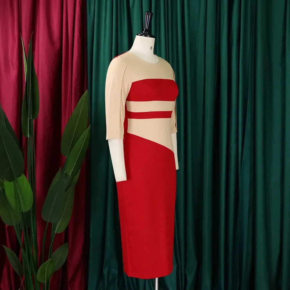 elegant red gala Dress
