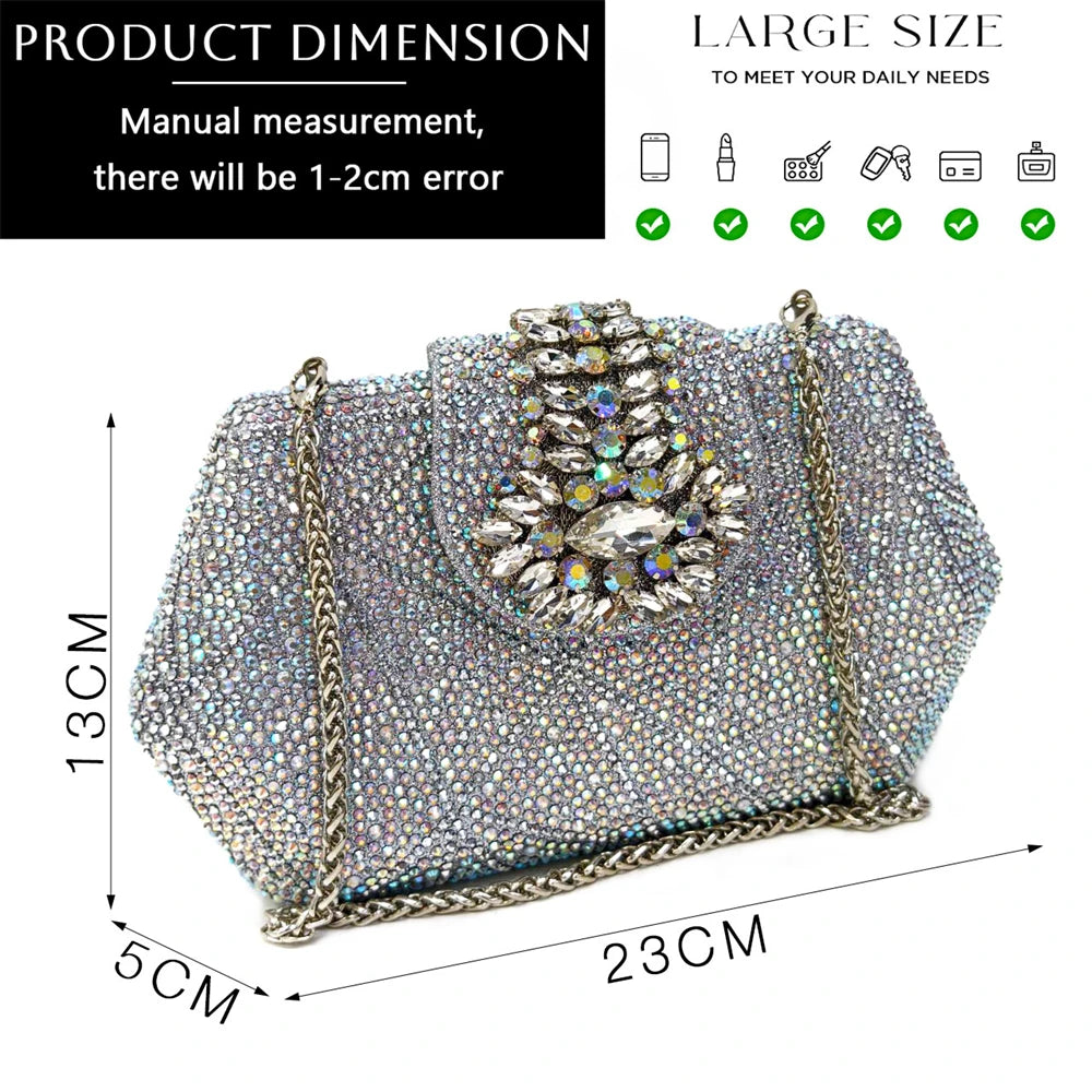 Venus Chan Nigerian Women Heel Party Ladies Italian Design Shoes And Bag Set Decorated with Rhinestone Handbag Wedding Party