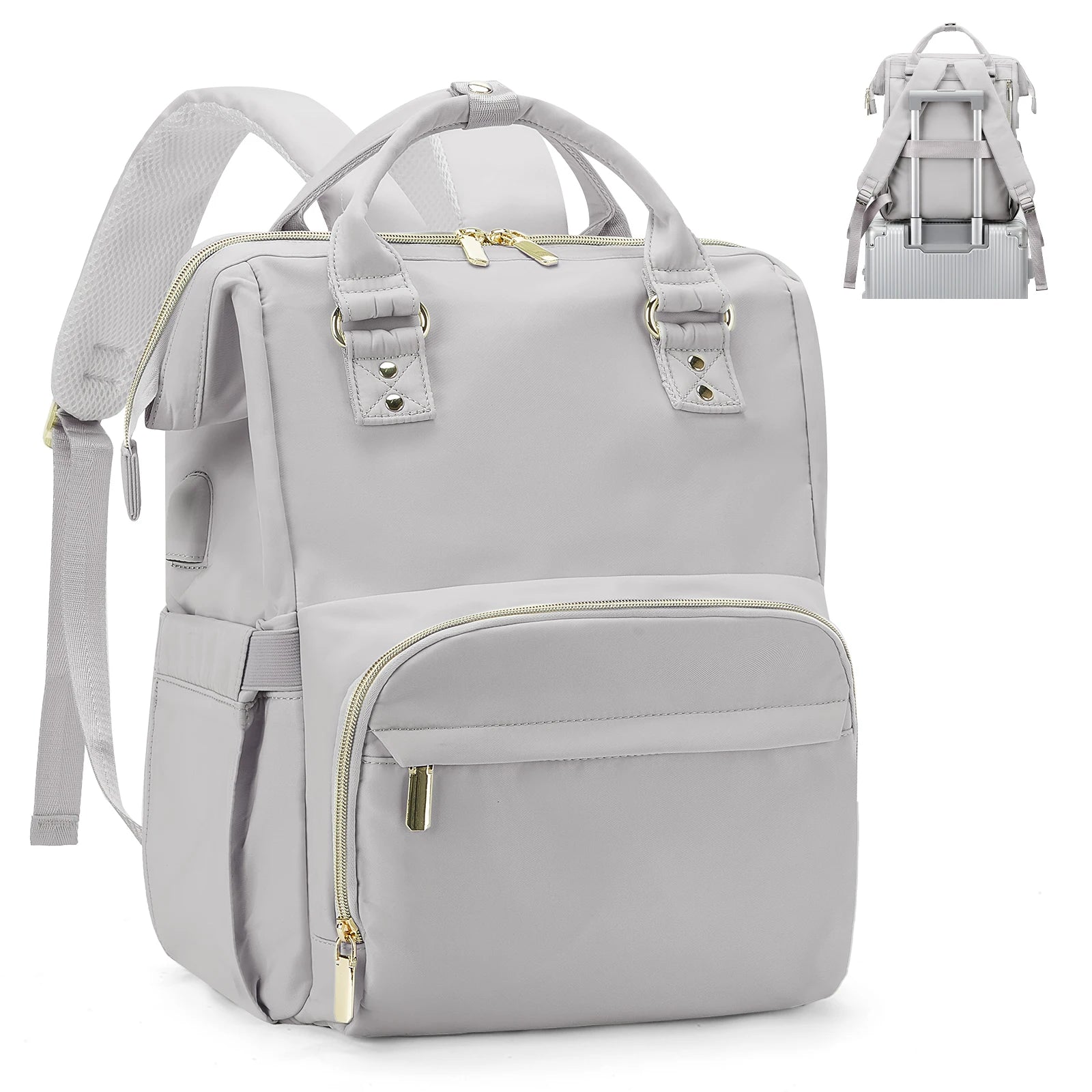 Travel Backpack for Women Men 14 Inch Laptop Bag, Large Waterproof Stylish Vintage Daypack for College Work Executive Backpack