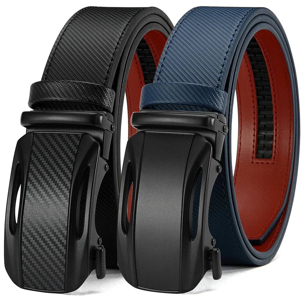 Men Belts Genuine Leather Luxury Famous Brand Belt Automatic Buckle Leather Mens Belt New Fashion Jeans Office Work Casual Belt