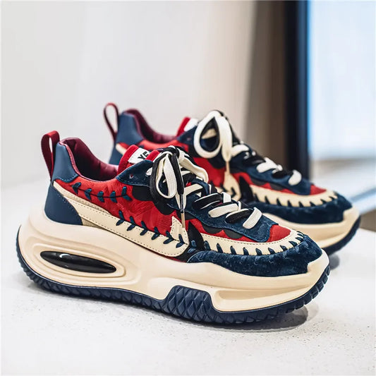 Men's Sneakers Thick Bottom Casual Sneaker Shoes for Men Wear-resistant Apring and Autumn Soft and Comfortable Fashion Non-Slip