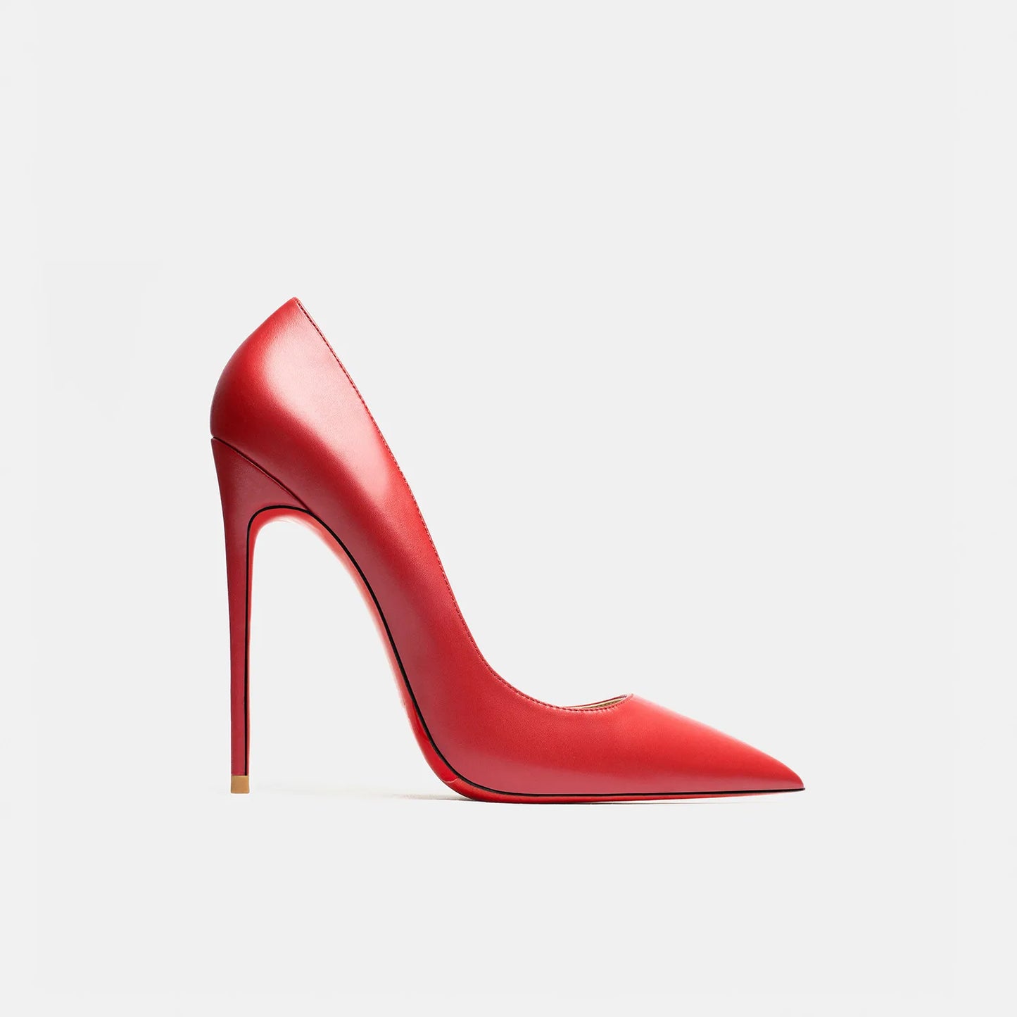 Heels for women Pointed toe Luxury Brand Women's High Heels Red soled Pumps Red Bottoms Matte Stiletto Ladies elegant shoes 12cm
