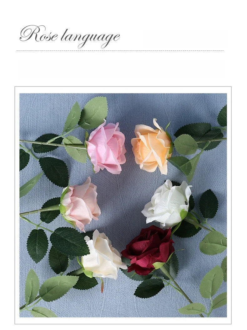 Artificial Roses Flowers Wedding Procional Flower Arch Decor Handheld Baund Wall Flower Bouquet Home Decor Accories