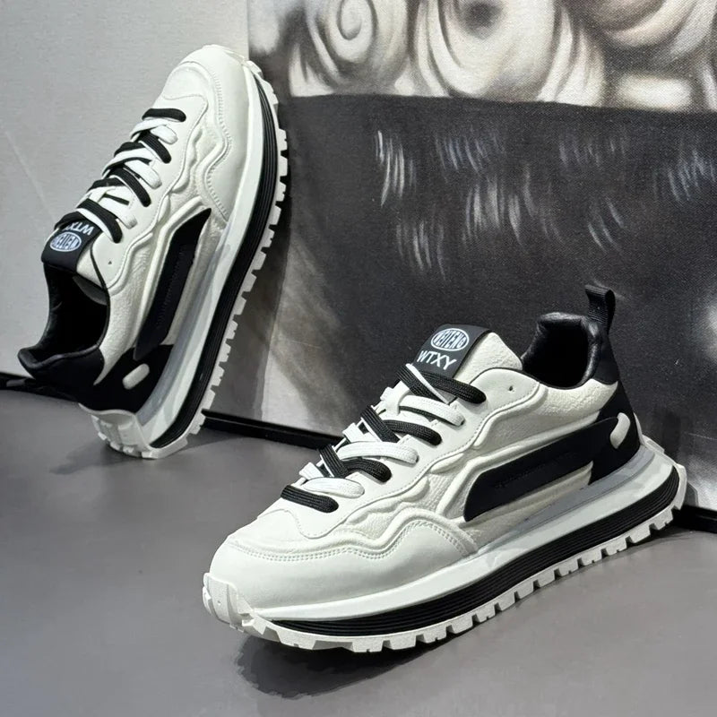 Men's Sneakers Shoes for Men Platform Sports Shoes Sports and Leisure Casual Sneaker Non-slip Fashion Wear-resistant Loafers
