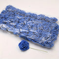 50pcs/package White PE Rose Artificial Flower Head With Stem DIY Bouquet Wedding Party Decoration Scrapbook Supplies