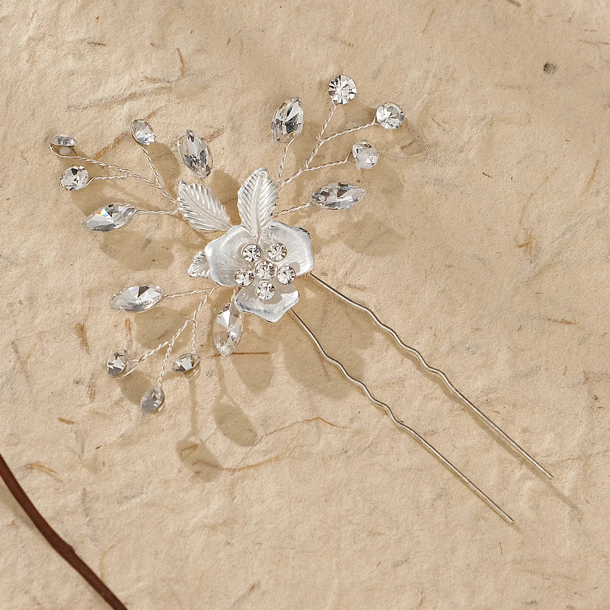 Fashion Pearl Rhinestone Flower Hair Pins barrette Bride Wedding Jewelry Accessories Hair Clips Headpiece For Women