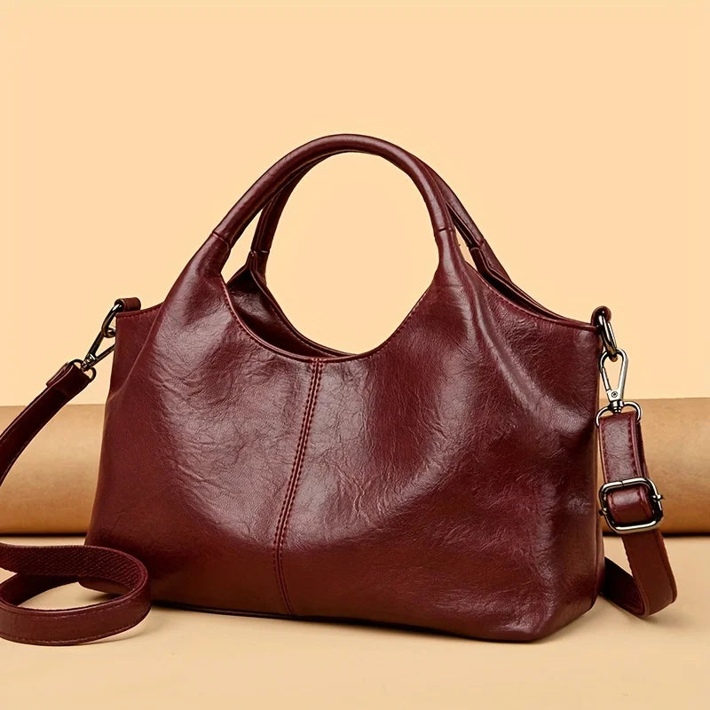 2025 trendy women's handbag, leisure cross-body bag for mothers, multi-functional shopping bag with zipper closure