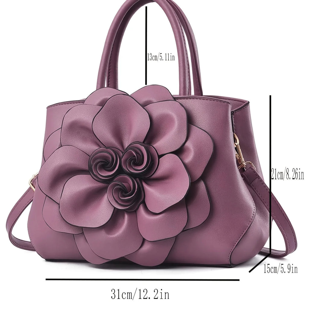 Women's fashionable handbag, casual style PU leather wallet, large capacity shoulder bag