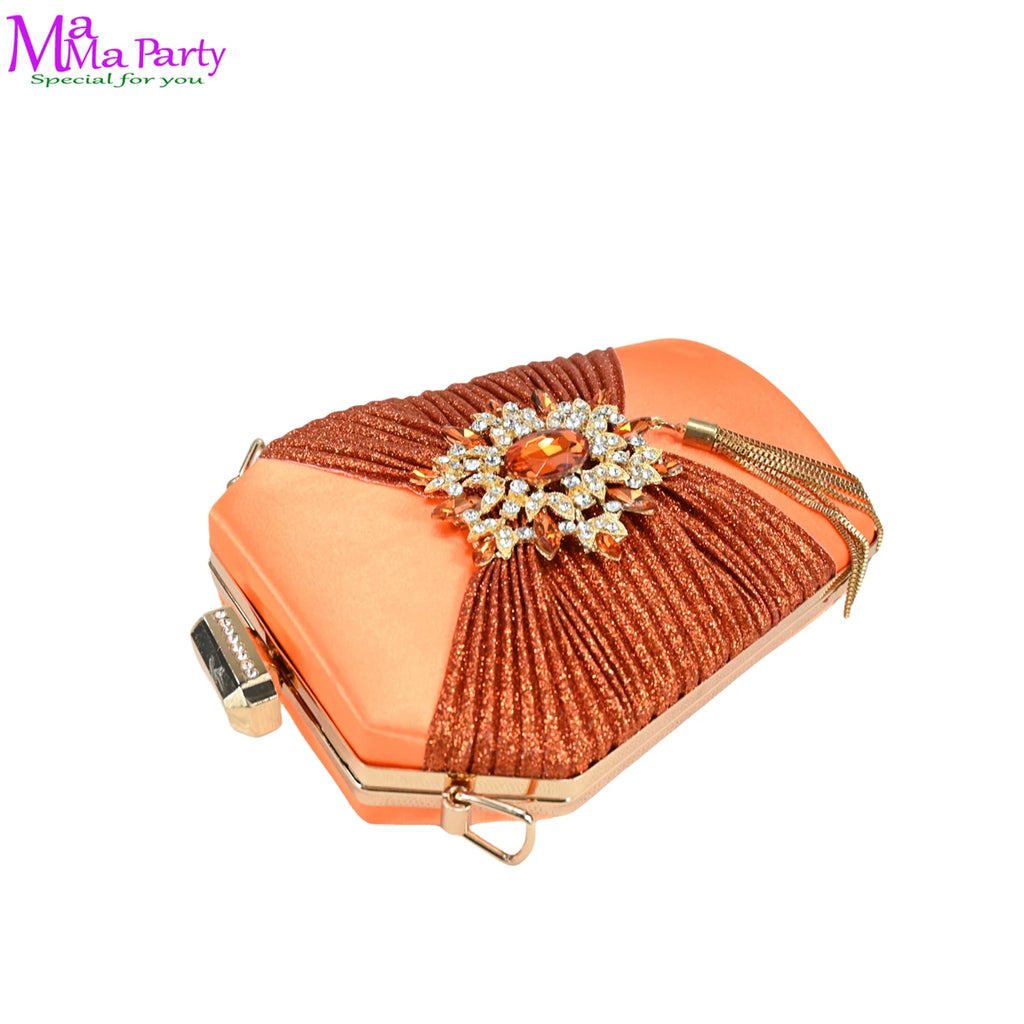 2025 Winter New Arrivals Low Heels in Coffee Italian Women Shoes and Bag Set Elegant Ladies Pointed Toe Pumps for Wedding Party