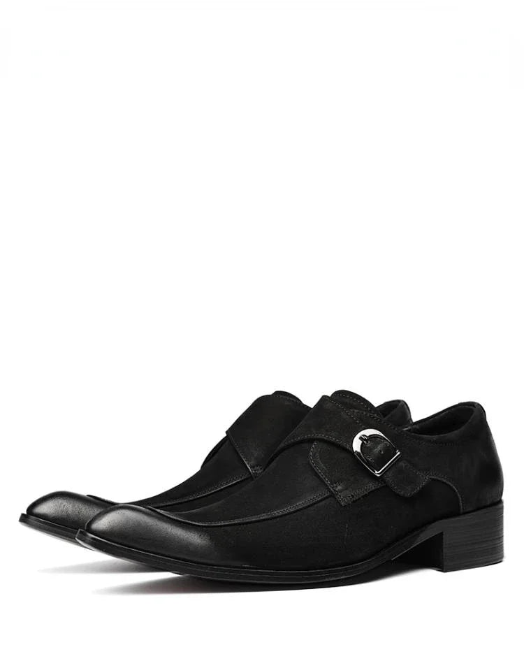 Men's Luxury Suede Cowhide Loafers – British Trend Handmade Business Shoes