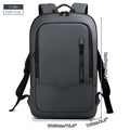 HK Business Slim Backpack For Men Water Resistant 15.6 inch Laptop Bag With USB Charger Light Weight Travel Bag for Work Office