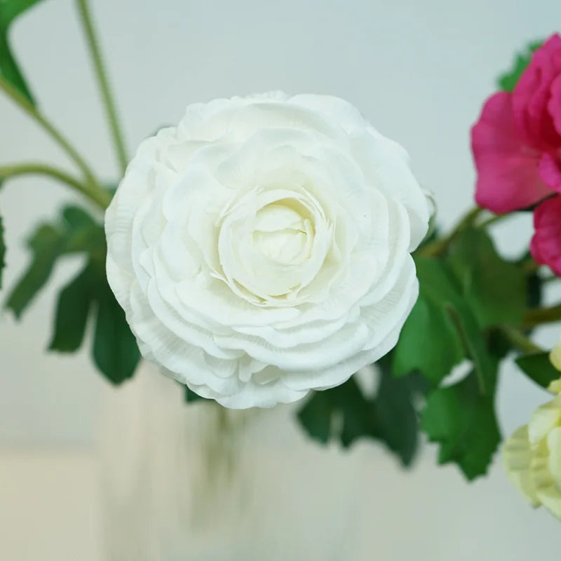 4Pc Hand Feel Moisturizing 3Heads Dew Lotus Artificial Real Touch Flowers Wedding Decor Bridal Bouquet Home Decoration Ornaments