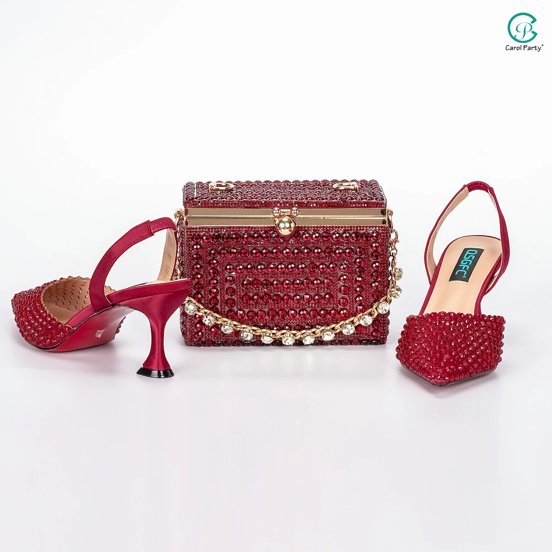 Italian Design Wedding Party Shoes & Small Box Bag Comfortable Noble Thin Heels Sexy Single Shoes Mesh Breathable Women's