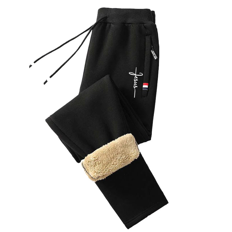 Winter Warm Pants Men's Thick Thermal Trousers Men Fitness Jogging Drawstring Pants Male Sweatpants M-5Xl