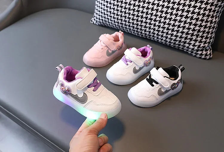 Tenis Children Led Shoe Boys Girls Lighted Sneakers Glowing Shoe for Kids Soft Soled Breathable Casual Infant Toddler Baby Shoes