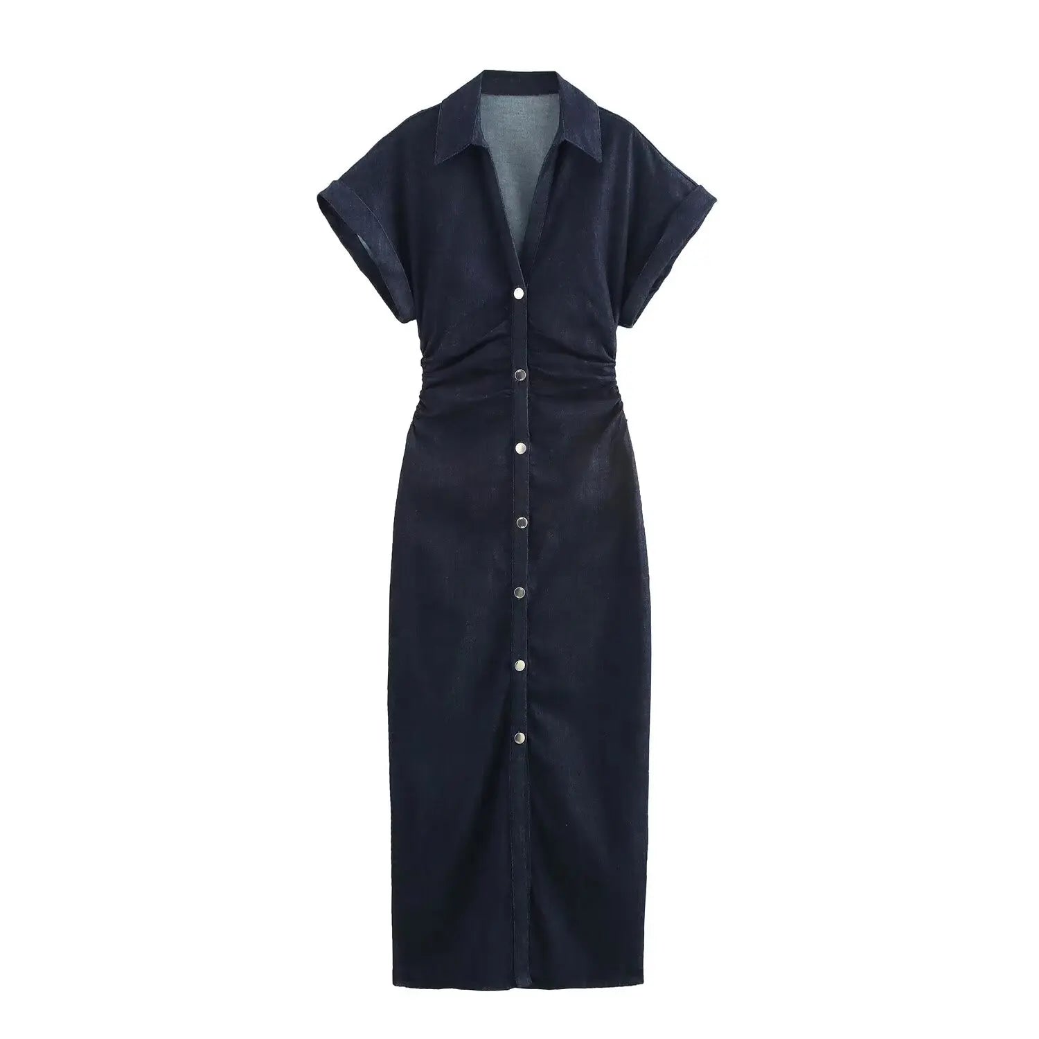 denim MIDI dress fashion elegant