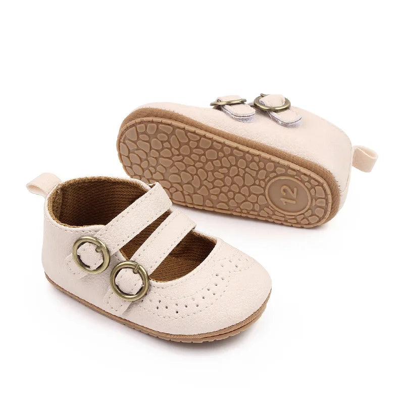 Baby Leather Shoe 2025Summer New Shallow Mouth Princess Shoe 0-12M Babys Shoes Soft Sole Anti Slip Baby Walking Shoes  Tennis