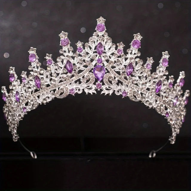 Baroque Crystal Tiaras And Crowns For Women Bride Rhinestone Prom Diadem Bridal Wedding Hair Accessories Jewelry Crown Tiara