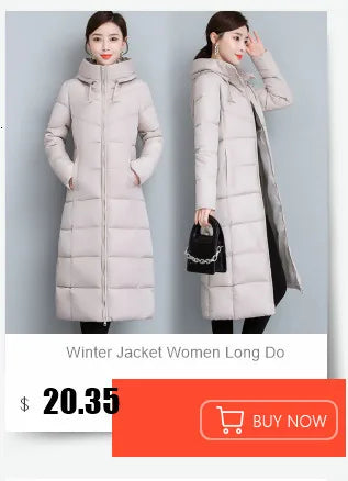 2023 New Winter Jacket Long Coats Women  Hooded Glossy DownCotton Jacket Warm Casual Parka Padded Cotton Coat Female