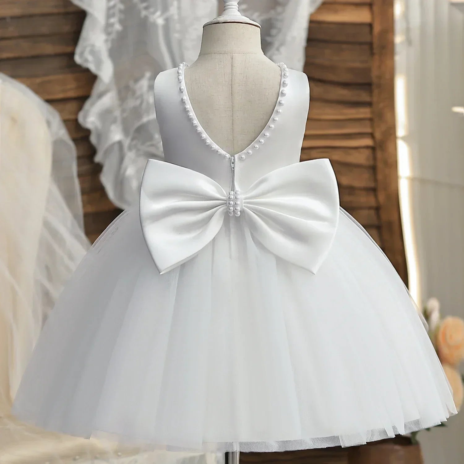 Baby Girls 1st Birthday Pink Princess Dress for Luxury Embroidery Costumes Kids Baptism Party Beading Clothes Toddler Dresses