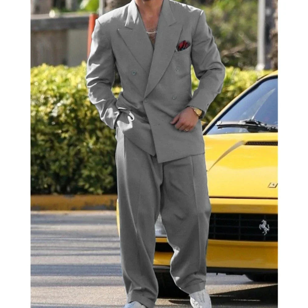 2024 Formal Suit for Men Wedding Luxury Fashion Suit Dress  2 Piece Modern Men's Suits Men Clothing Terno Masculino Completo