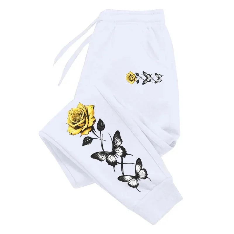 Woman Fashion Sweatpants Soft Drawstring Long Trousers Ladies Daily Casual Sports Jogging Pants All Season Home Outdoor Joggers