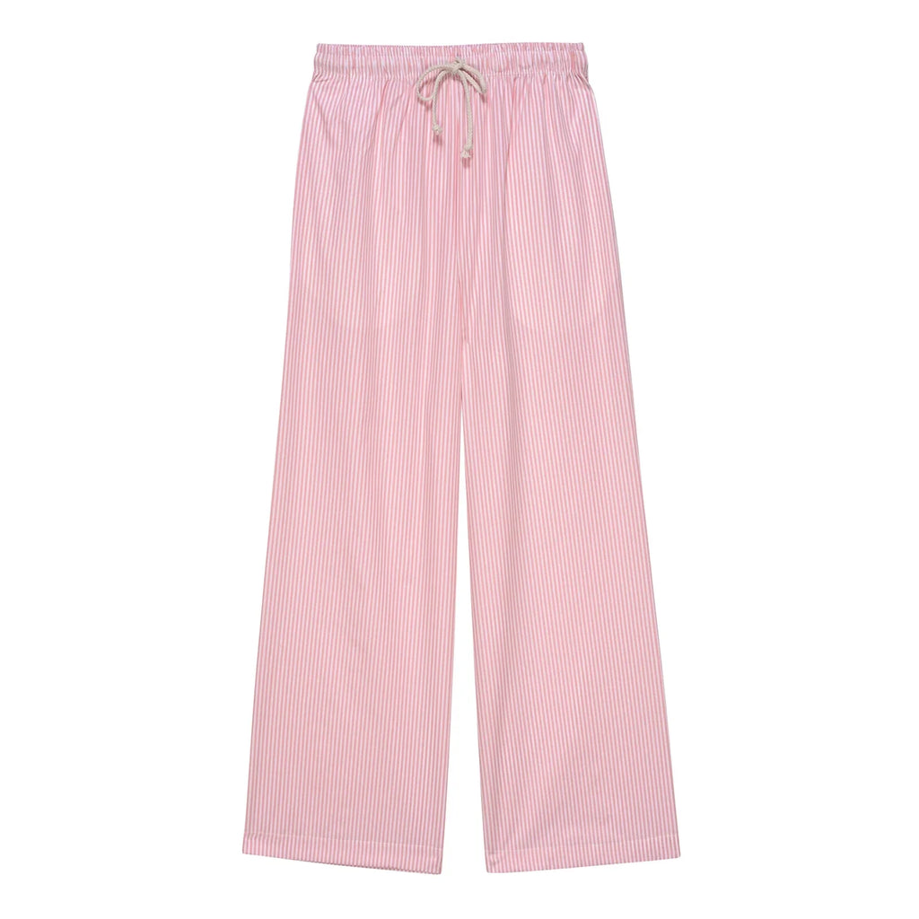 Combhasaki Women Y2K Aesthetic Wide-Leg Pants Stripe Drawstring High Elastic Waist Trousers Spring Fall Retro Sweatpants Bottoms