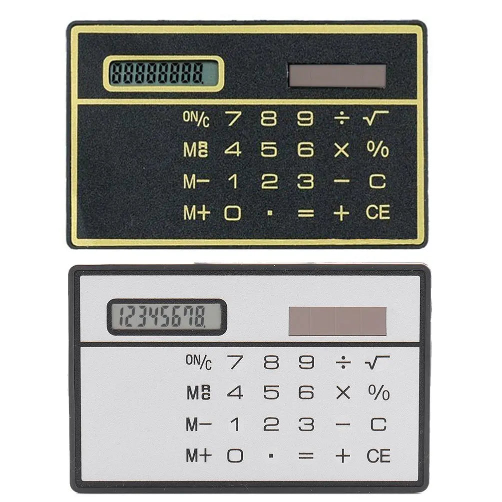with Touch Screen Credit Card Design Mini Size Portable Slim Computer Solar 8 Digit Calculator Slim Solar Calculator