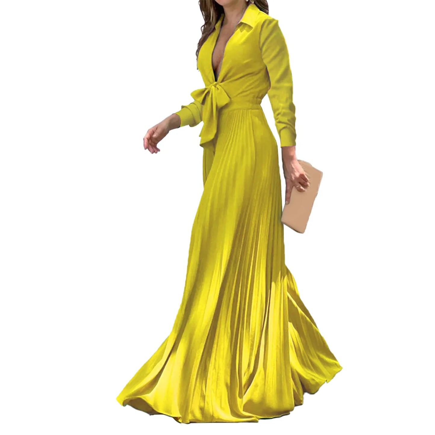 New Years Jumpsuit Women Women Waist High Long Sleeve Sense Green Deep V Neck Light Luxury Women Dress Rompers And Jumpsuits