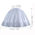 Girls Ruffled Short Petticoat with/no Hoop Solid Color Fluffy Bubble Tutu Skirt Puffy Half Slip Prom Crinoline Underskirt