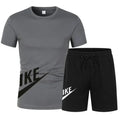 2025 Summer Sports Men's Suit Running 3d Printed Top Casual T-shirt + Shorts 2-piece Jogging Breathable Quick-drying Clothing