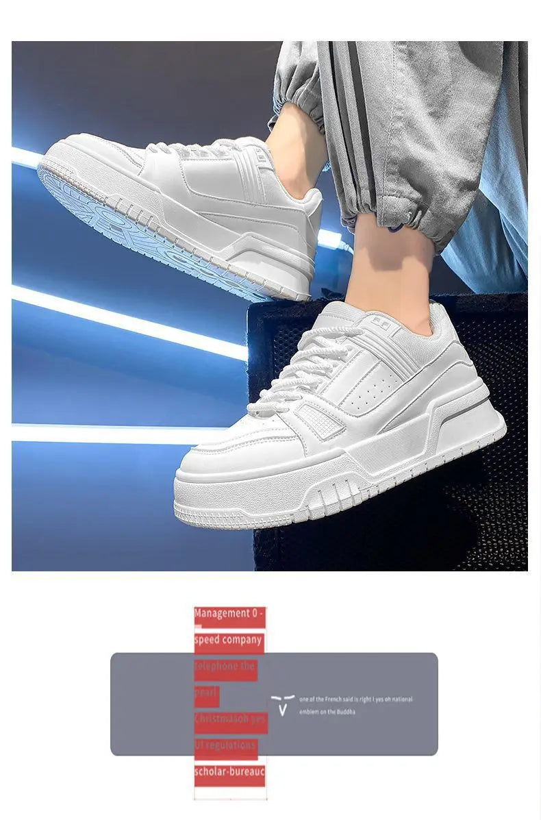 2025 New Fashion Trend Casual Shoes for Men pu Breathable Versatile Sports Shoes Low Top Comfortable Outdoor Board Shoes