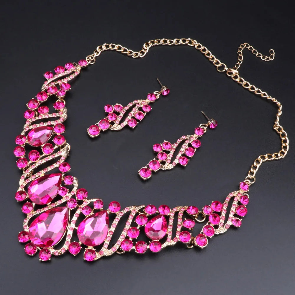 Necklace Earrings Indian Bridal Jewelry Sets For Brides Wedding