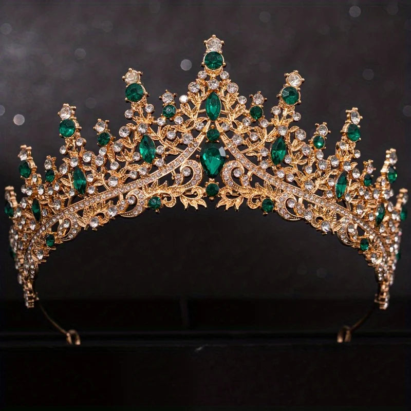 Baroque Crystal Tiaras And Crowns For Women Bride Rhinestone Prom Diadem Bridal Wedding Hair Accessories Jewelry Crown Tiara